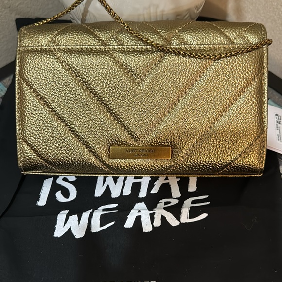 Kurt Geiger London Extra Mini Kensington Quilted Leather Wallet on a Chain - Picture 14 of 17